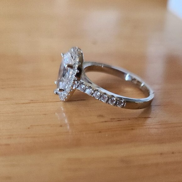 Womens Size 5 Moissanite 1 Karat Wedding Set - Picture 4 of 7